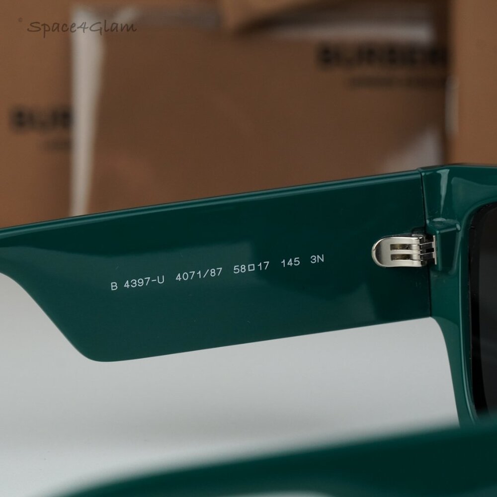BRAND NEW Burberry BE4397U MICAH 407187 Green Grey Unisex Sunglasses BE 4397U - Picture 4 of 9